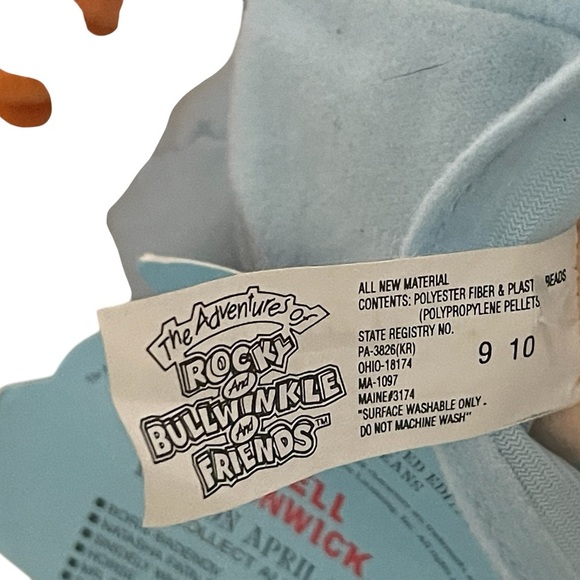 Rocky and Bullwinkle Nell Fenwick and Bullwinkle Small Plush Figure Lot Of 2 - Picture 13 of 14